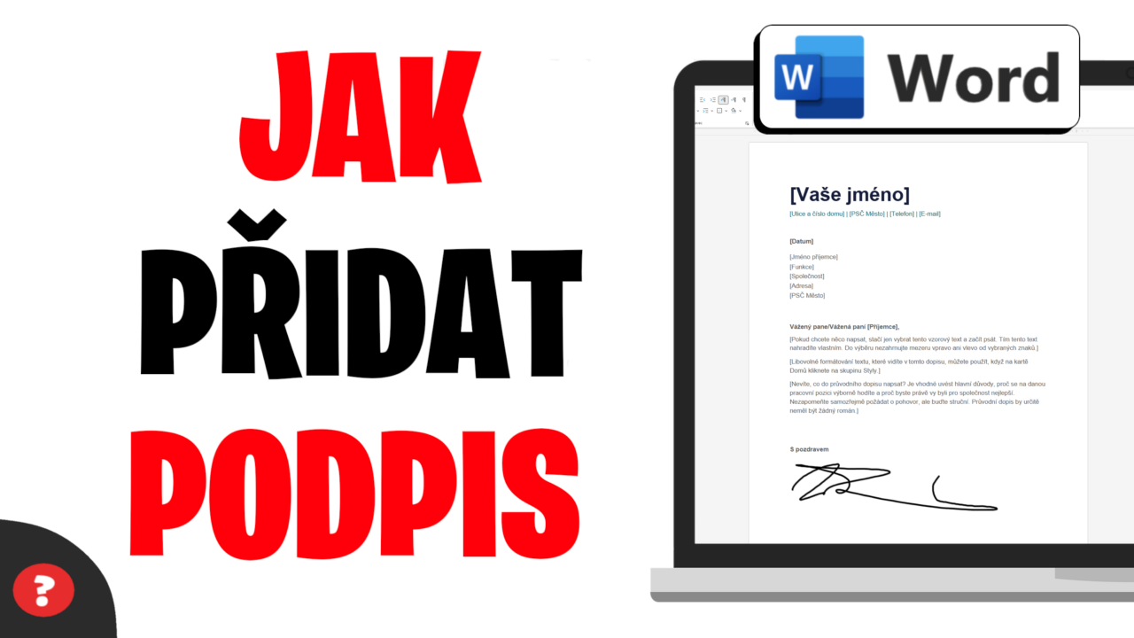 Jak přidat podpis do dokumentu ve Wordu Stream